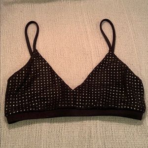 Top Secret black/silver bralette